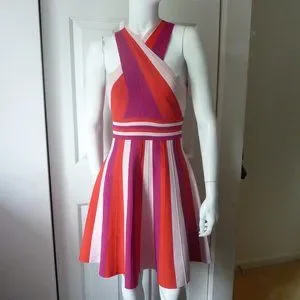 ted baker metropolis stripe knit skater dress